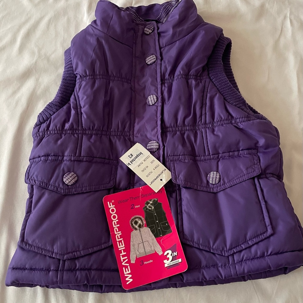 Weatherproof Plum Puffer Vest